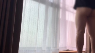 裸で洗濯物をほしてたら、ムラムラしてきて…