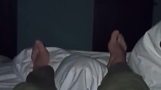 teen jerks off in his bed
