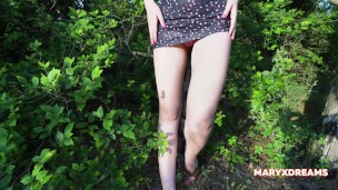 Fucked beautiful stranger girl right in the forest