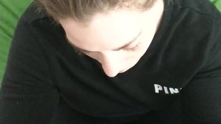 Getting A Big Glob of Cum on Her Face - Heather Kane