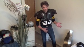 GQ Football Quarterback Jerks Off His Big Cock!