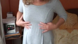 Mature mother shows off and masturbates, asks maid's husband to jerk off and fuck her in the ass