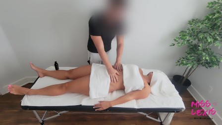 In-Home Massage Therapist Rubs me hard