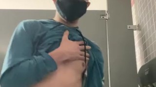 Twink Boy Jacks Off At Work