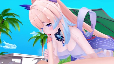 Sangonomiya Kokomi Genshin Impact 3D HENTAI 2\/9 - free sex video ...