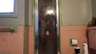 Uncut boy using big dildo bubble butt