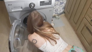 Maid Stuck in The Washer And Fucked Hard | PussyKageLove