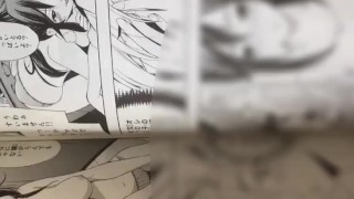 エロ漫画を読みながらオナニー！最後は精子ぶっかけ！