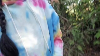 Nerdy Faery Pisses at Sunset