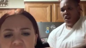 Nasty White Whore Fucking In Her Daddy’s Kitchen