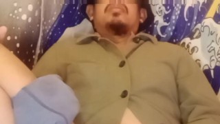 Pinoy jacking off wearing nothing but a moss jacket PART 2 (with CUMMING PART)