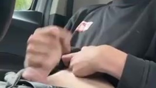 Public car cumshot 