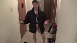 Muscles in A Speedo Then Naked & Hard!