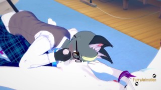 Anima Crossing Digimon - Raymon blowjob to Gatomon