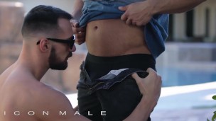 Icon Male - Muscly Draven Navarro Notices Johnny B's Bubble Butt Soaking Up The Sun & Fucks It Raw