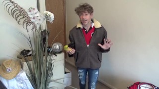 Hunk XXX Sucks A Peeled Banana in the Raw & is Very Hard!