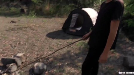 Czech Hunter 563 - Lonely Camper Goes From Cooking A Sausage To Sucking & Riding One In His Tent For