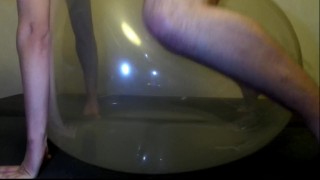 Fucking this balloon and cumming mulitple times in it
