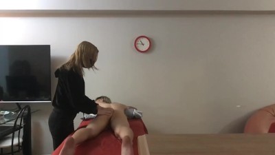 Legit Blonde Masseuse Giving in to Huge asian Cock 1st appointment ...