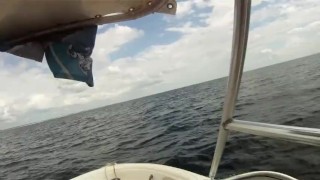 Red head huge tits nude on boat part 1