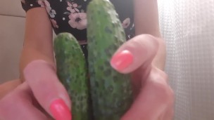 Cucumbers in my Pussy