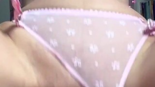 Riding a dildo like a slut