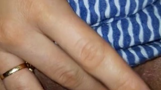 Handjob on nice horny pussy