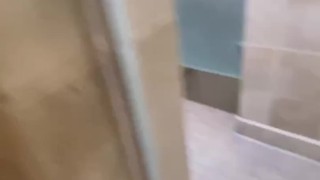 Skinny twink hard in gym locker room 