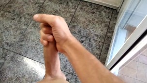 The Huge Fat Cock took a long time to get hard, but in the end it grew and cums
