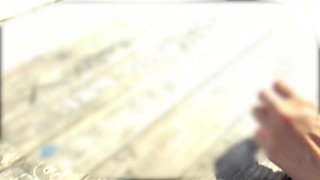 Teacher jerks off a student's cock in a park with people walking around - MissCreamy