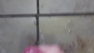Before Shower Wank precum Squirting and then Cumshot Normal