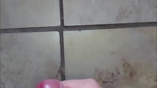Before Shower wank and Precum Squirting in Slow Motion