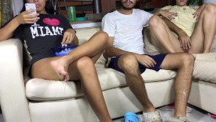 "They Started to Fuck While We Were Watching TV" - Mariangel's StepCousins Fucking Next To Her