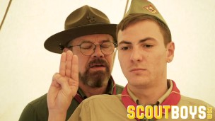 ScoutBoys - Watch this hot hairy DILF seducing in tent