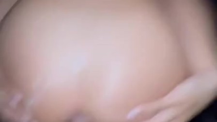 Fucking her ass during a movie, check her gape before and after anal creampie, she loves to be gaped