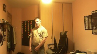 Fucking Fleshlight's standing up on the left side and cumming