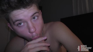 Hot Teen Sucks Daddy Dry In POV Blowjob