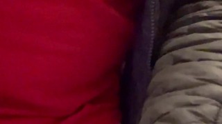 PUBLIC STAIRS BULGE ** walking home after Gym **