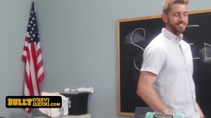 Bully Him - Athletic Teacher Makes Shy College Student To Show Him His Enthusiasm On His Desk