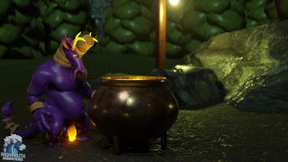 Tab Dragon's Hyper Halloween Muscle Growth Animation