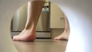 filling the dishwasher with barefeet - Manlyfoot