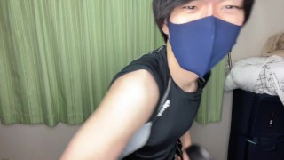 フルチンで肩トレ！マッチョになりたいヘンタイ大学生の筋トレ動画