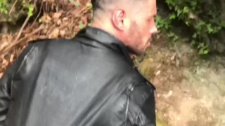 Big cock with a PA bareback fucking in the forest 