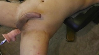Anal fucking machine, leg shaking and multiple hands free cum shots