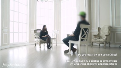 Psychologist In The Darkness. Jeny Smith Teasing A Man. Real ...
