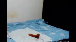 cum hungry loser get ass fucked with dildo till cum