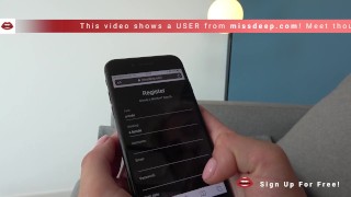 Cock in cunt while sexting on cell phone: AMY DOUXXX - MISSDEEP