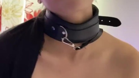 With chains and drinking milk this Arab girl is very horny