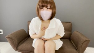 Japanese girl masturbates after applying aphrodisiac and really comes over and over again!