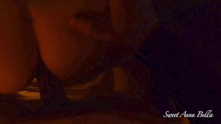 Quickie during familly dinner, doggy style creampie - sweetannabella